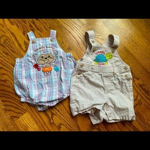 First Moments | Set of 2 Baby Overall Shorts | 3M